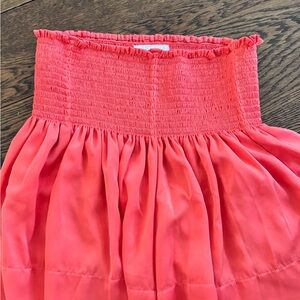Koch High-Waist Coral Smocked Shorts